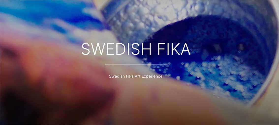 Colorful banner for Swedish Fika